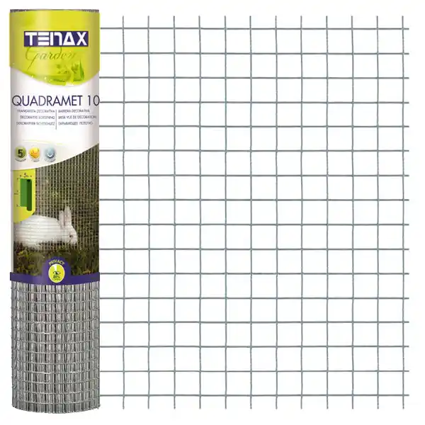 TENAX RETE QUADRAMET 10 IN METALLO ZINCATO PER GABBIE CONF.MT0,5X5