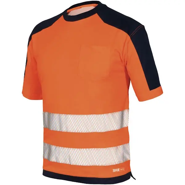 ISSA T-SHIRT ALTA VISIBILITA‘ ARANCIO FLUO/BLU NAVY TG.XL