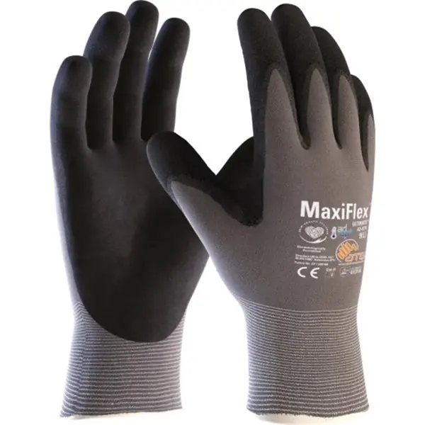 ATG GUANTI MOD. MAXIFLEX ULTIMATE A42-874 COLORE NERO/GRIGIO TG 8