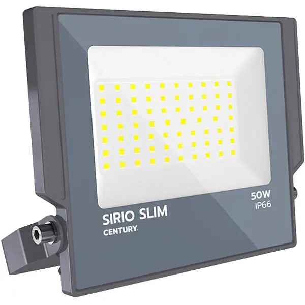 CENTURY PROIETTORE LED SIRIO SLIM 230V 50W 4000K LM4500 IP66 GRIGIO