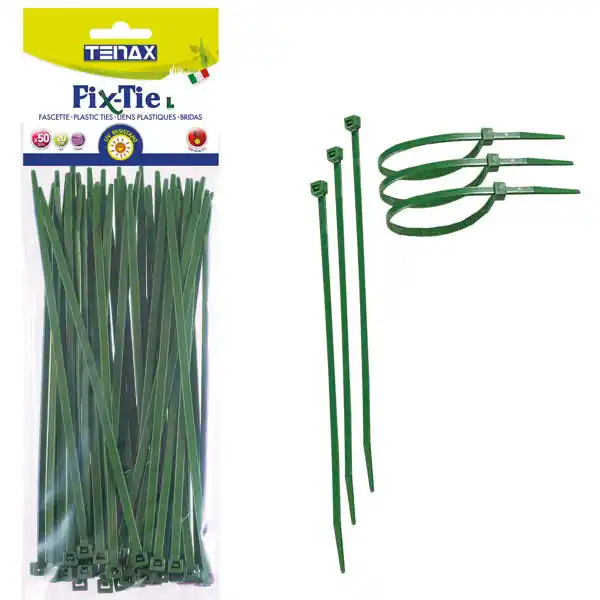 TENAX FASCETTE MULTIUSO ART. FIX-TIE L MM200X4,8 COLORE VERDE PZ50