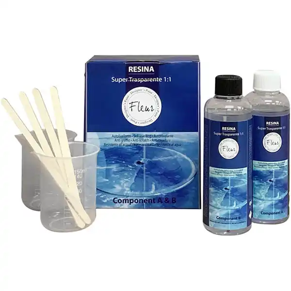 FLEUR RESINA SUPERTRASPARENTE 1 1 A+B LT 0,48