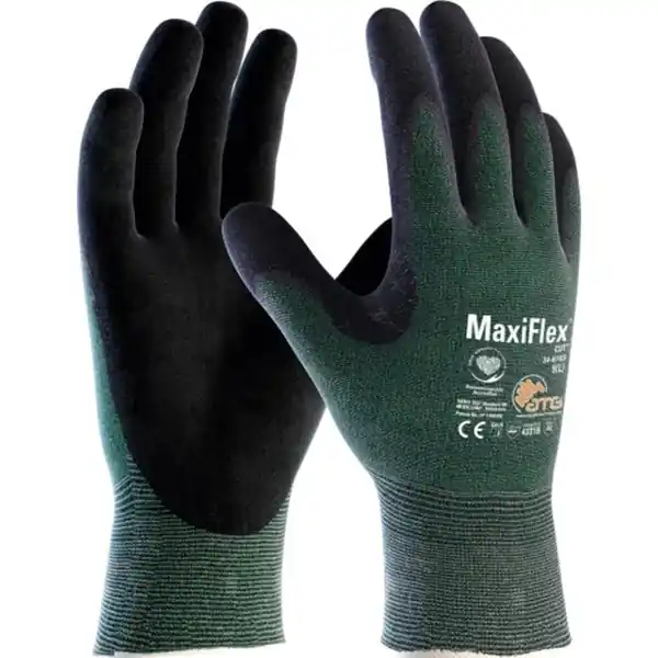 ATG GUANTI MOD. MAXIFLEX CUT A34-8743 COLORE NERO/VERDE TG 8*