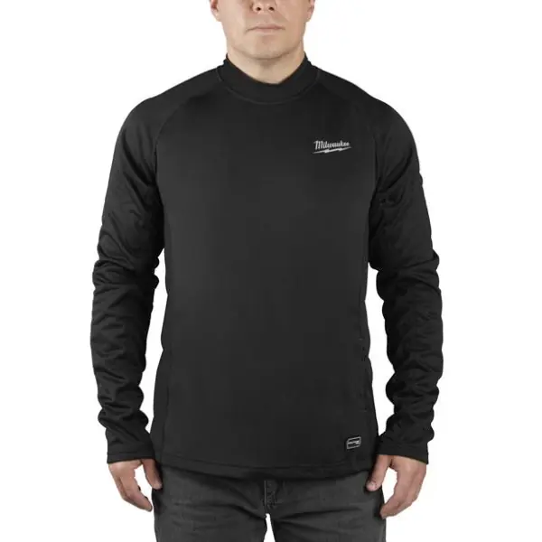 MILWAUKEE MAGLIA TERMICA A MANICHE LUNGHE L4 HBLB-301 COLORE NERO TG.XL