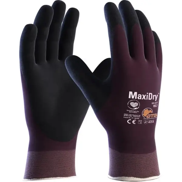 ATG GUANTI MOD. MAXIDRY A56-427 COLORE VIOLA/NERO/GRIGIO TG 8