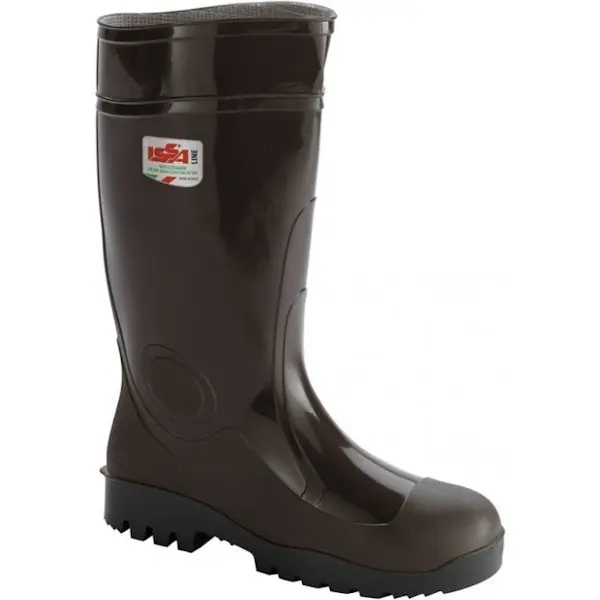 ISSA STIVALE DA LAVORO IN PVC COLORE MARRONE SRA N43*