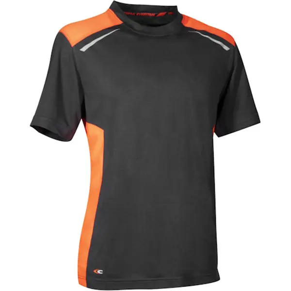 COFRA T-SHIRT DUNKERQUE COLORE ANTRACITE/ARANCIONE TG. XL