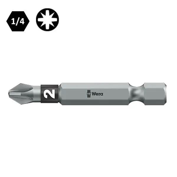 WERA INSERTO BIT 855/4 BTZ PER VITI A CROCE POZIDRIV PZ 2X 50 DA 1/4"