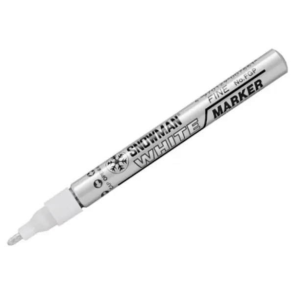 ULLMANN SNOWMAN MARCATORE PAINT MARKER PUNTA FINE MM3 BIANCO