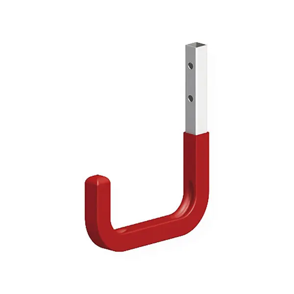 ALFER GANCIO PER PARETI ACCIAIO ZINCATO GOMMATO ROSSO MM115 PORTATA KG30