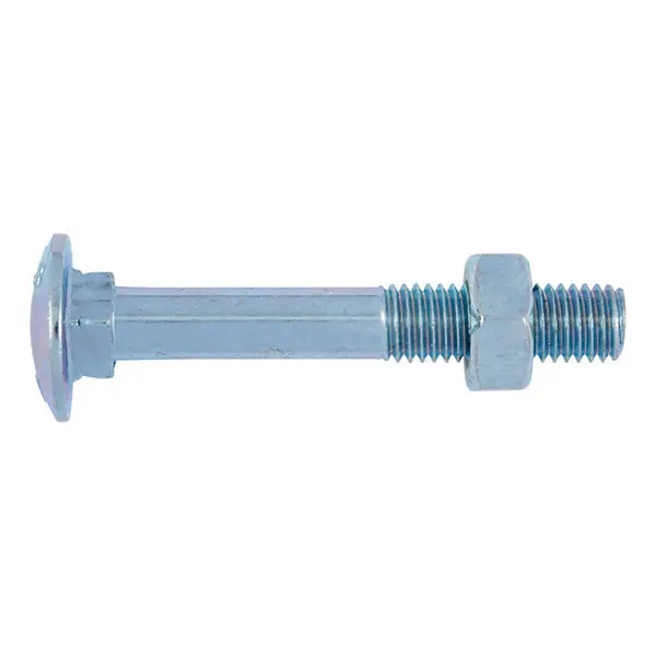BULLONE A TESTA TONDA QUADRO SOTTOTESTA E DADO 4.8 UNI 5732 Z.B. M10X130