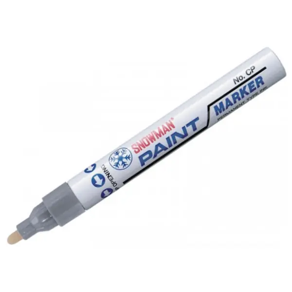 ULLMANN SNOWMAN MARCATORE PAINT MARKER PUNTA TONDA MM4,5 GRIGIO