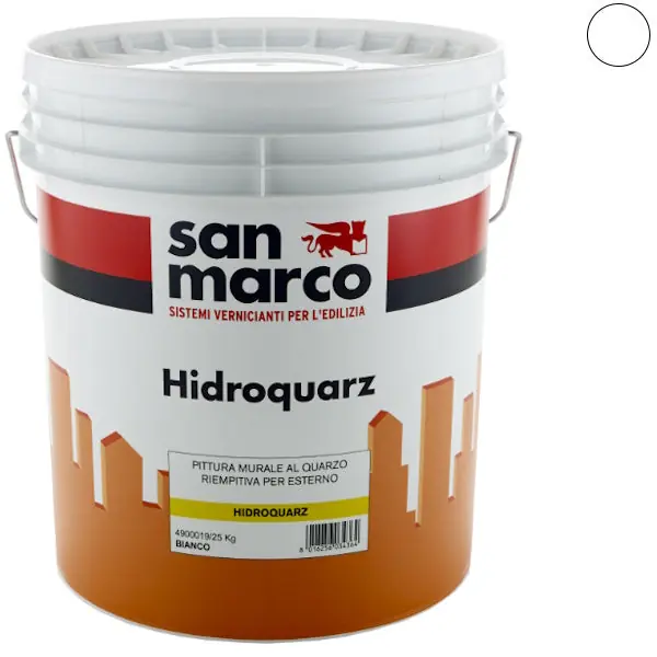 SAN MARCO HIDROQUARZ BIANCO KG 5 IDROPITTURA LAVABILE AL QUARZO ESTERNO