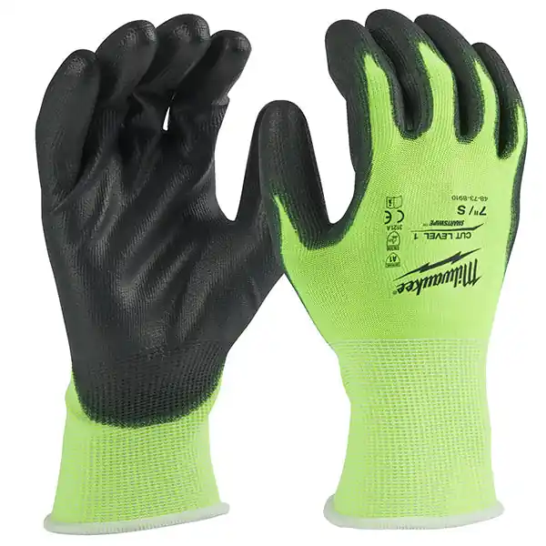 MILWAUKEE GUANTI MOD. HI-VIS CUT A GLOVES COLORE GIALLO/NERO TG11 (XXL)