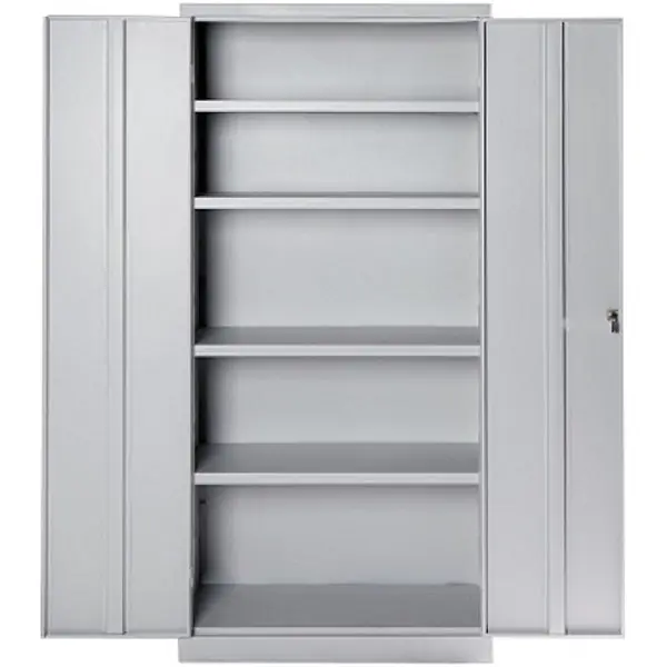 MOBILE IN METALLO TUTTOPIANI 2 ANTE E 4 PIANI MM 970X380X2000 GRIGIO
