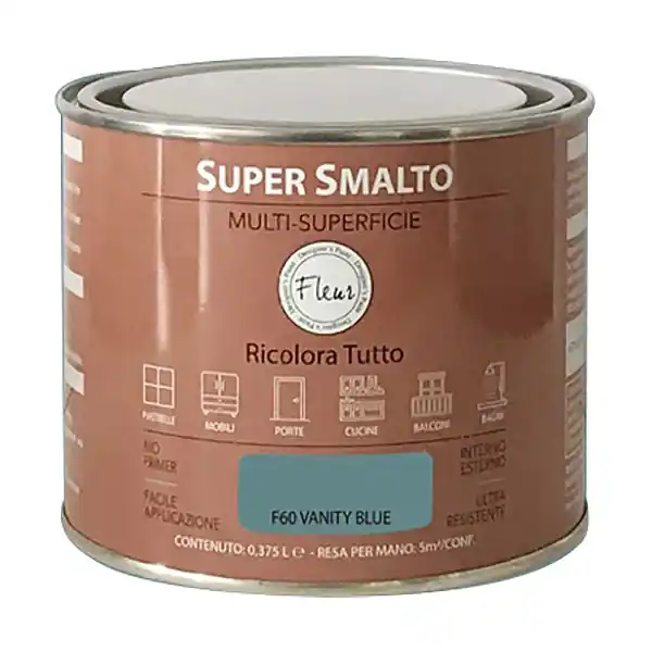 FLEUR SUPER SMALTO MULTI-SUPERFICIE F60 VANITY BLUE LT 0,375