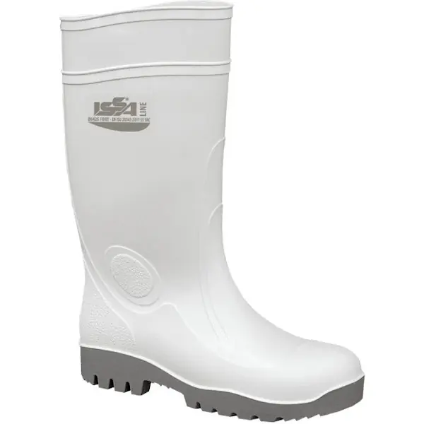 ISSA STIVALE DI SICUREZZA CON PUNTALE IN PVC COLORE BIANCO S4 SRA N.44*
