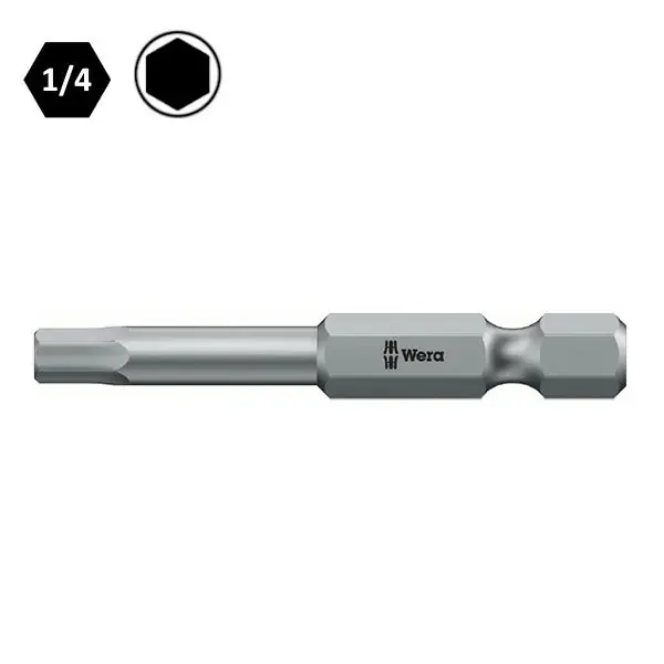 WERA INSERTO BIT 840/4 Z MASCHIO ESAGONALE MM 4,0X50 DA 1/4"