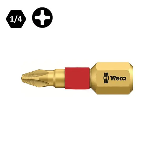 WERA INSERTO BIT 851/1 BDC PER VITI A CROCE PHILLIPS PH 1X25 DA 1/4"