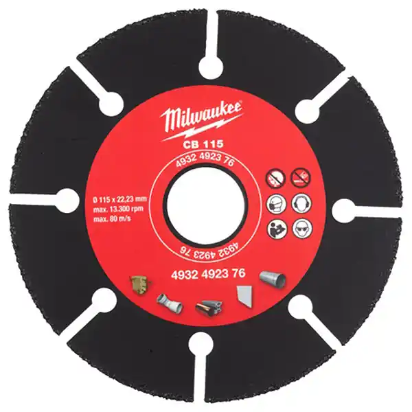 MILWAUKEE DISCO DA TAGLIO CON RIPORTO IN CARBURO D.MM115X1,0X22,23 CB