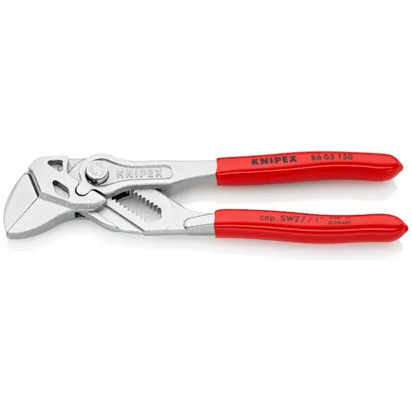 KNIPEX PINZA CHIAVE PER SERRARE CROMATA CON MANICI RIVESTITI MM180