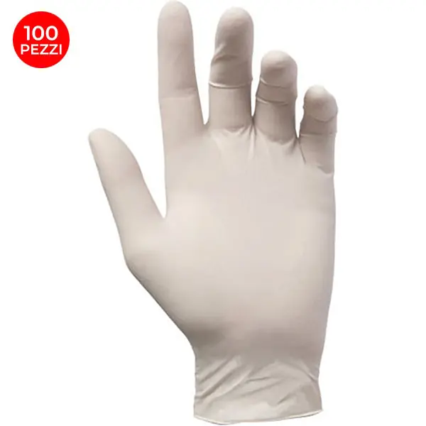 GUANTI REFLEXX MOD. R46 IN LATTICE COLORE BIANCO CONF.DA PZ.100 TG XL
