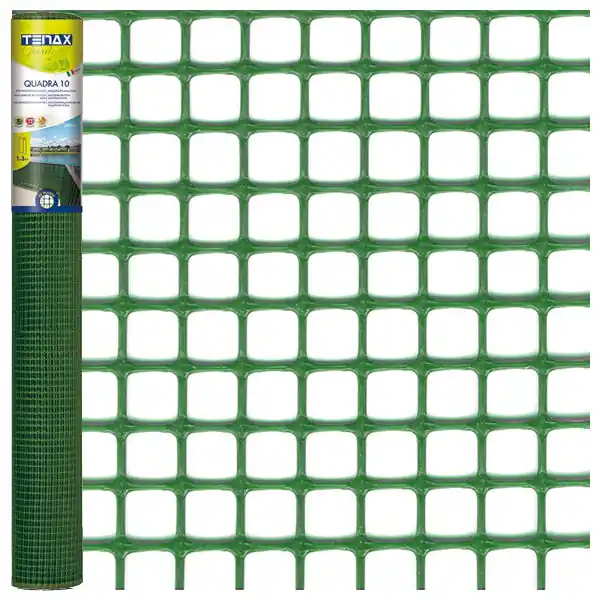 TENAX RETE QUADRA 10 IN PLASTICA MULTIUSO VERDE CONF.DA MT0,5X5