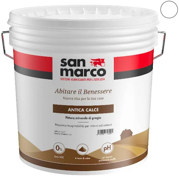 SAN MARCO ANTICA CALCE BIANCO LT14 PITTURA MINERALE ESTERNI/INTERNI