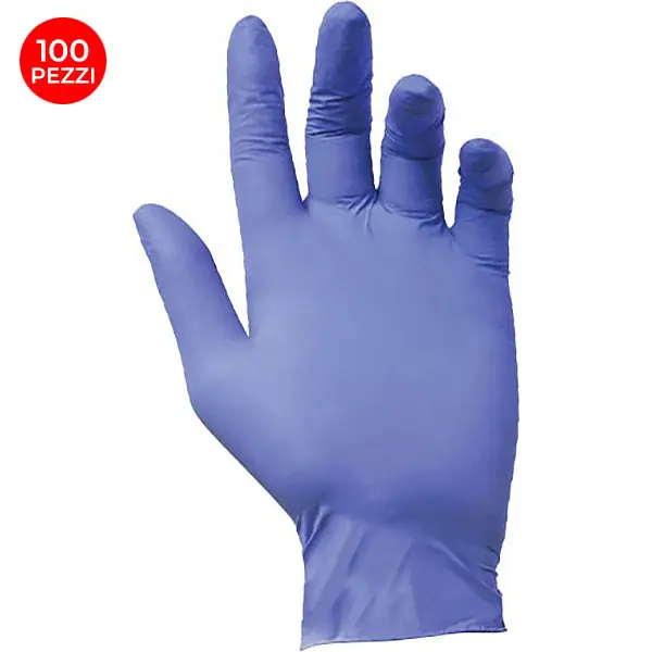 GUANTI REFLEXX MOD. R76 IN NITRILE COLORE AZZURRO CONF.DA PZ.100 TG M