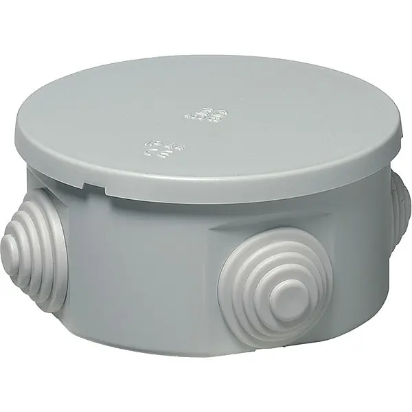 ELETTROCANALI CASSETTA DI DERIVAZIONE DA PARETE TONDA IP44 COLORE GRIGIO