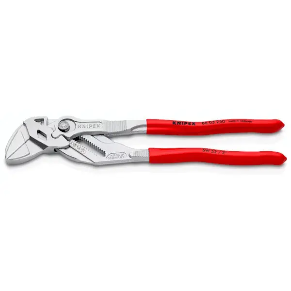KNIPEX PINZA CHIAVE PER SERRARE CROMATA CON MANICI RIVESTITI