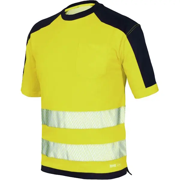 ISSA T-SHIRT ALTA VISIBILITA‘ GIALLO FLUO/BLU NAVY