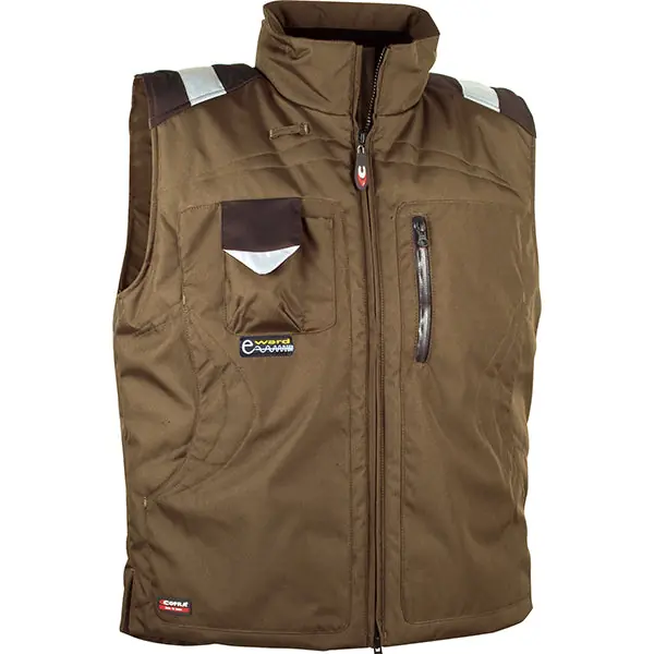 COFRA GILET IMBOTTITO POLAR COLORE FANGO/NERO
