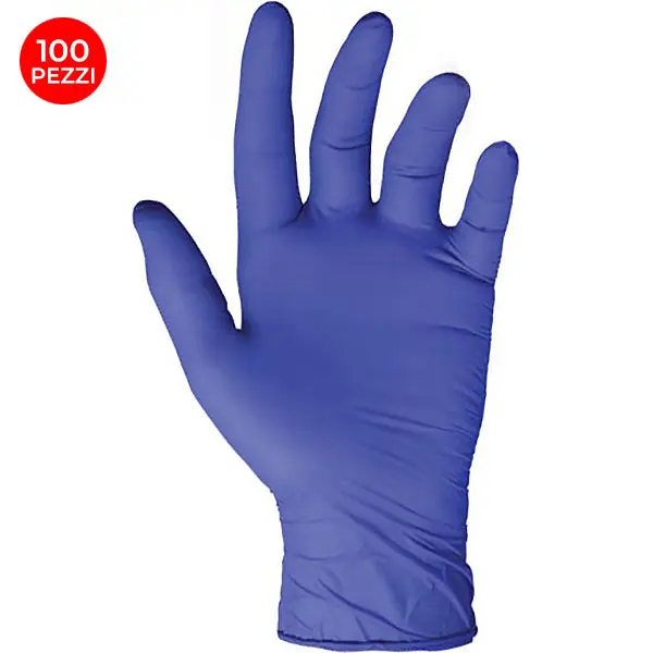GUANTI REFLEXX MOD. N71 IN NITRILE COLORE BLU CONF.DA PZ.100