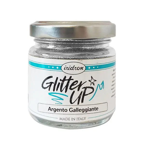 IRIDRON GLITTER UP ARGENTO GALLEGGIANTE IN BARATTOLO
