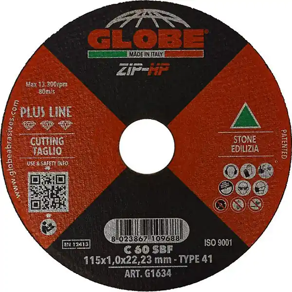 GLOBE DISCO DA TAGLIO PIANO D.MM115X1,0X22,23 EDILIZIA