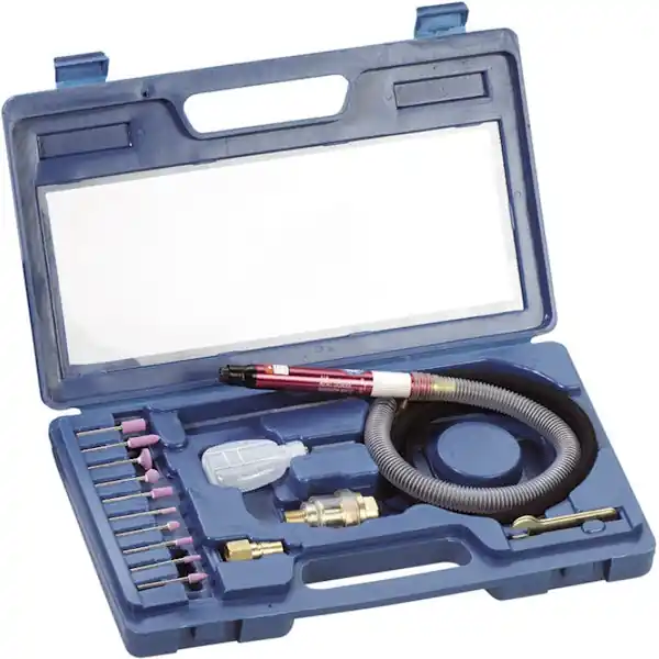FERVI MICROSMERIGLIATRICE FLESSIBILE PNEUMATICA CON SET ACCESSORI