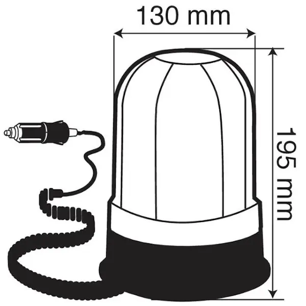 LAMPA LAMPEGGIATORE ROTANTE BASE CON MAGNETE E VENTOSA MOD. RH-2