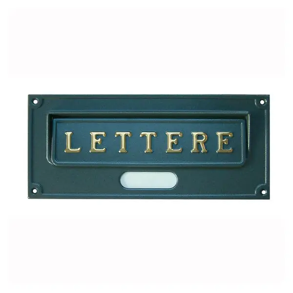 ALUBOX PLACCA BUCALETTERE ANTICA OTTONE A6 GRIGIA