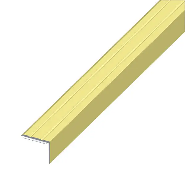 ALFER PROFILO DI CHIUSURA PER ANGOLI ALLUMINIO OTTONE MM25X8 MT1