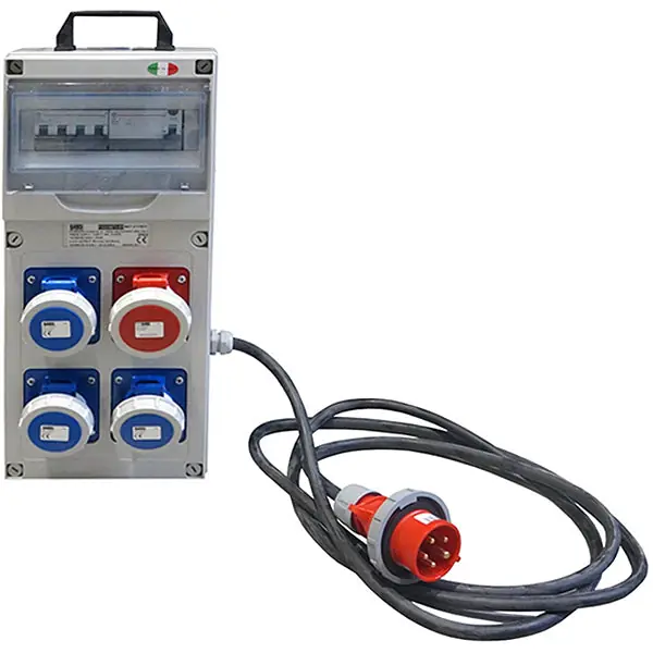 FAEG QUADRO DISTRIBUZIONE 3 PRESE CEE 250V 1 PRESA 400V CON CAVO E SPINA