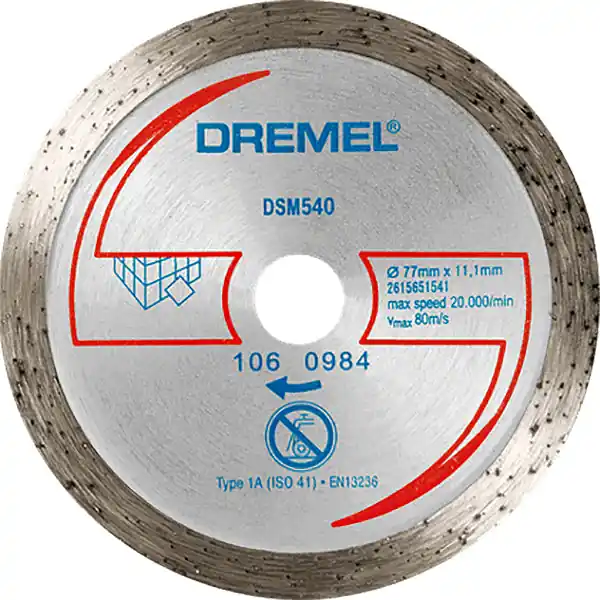 DREMEL ART. DSM540 DISCO DA TAGLIO DIAMANTATO PER PIASTRELLE D.MM77