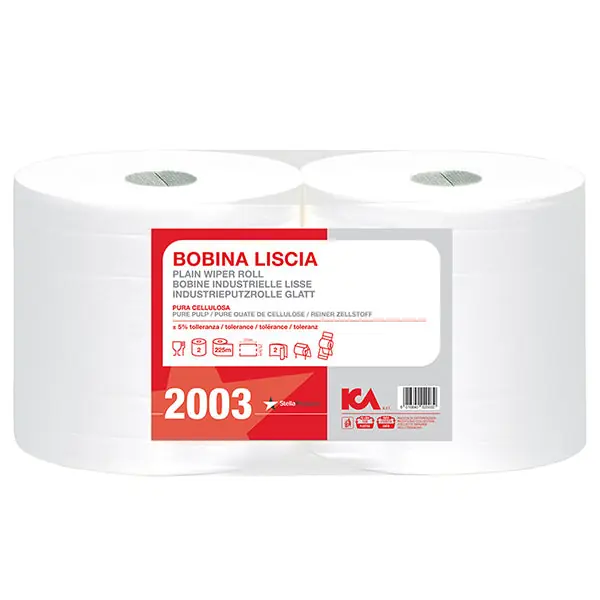 BOBINA CARTA SUPER LISCIA IN PURA CELLULOSA 700 STRAPPI CONF.DA 2 ROTOLI