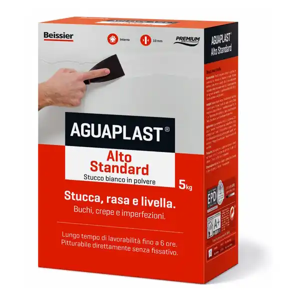 AGUAPLAST ALTO STANDARD STUCCO IN POLVERE BIANCO KG 5