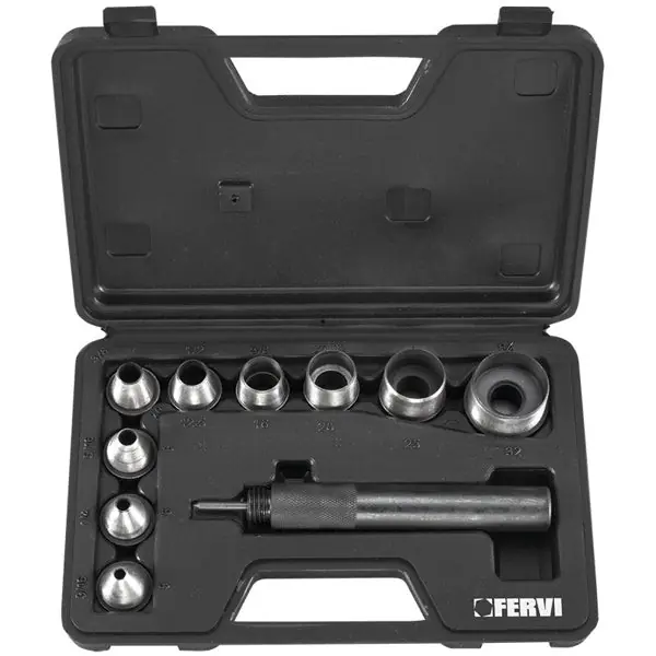 FERVI SET DA 9 FUSTELLE D.MM5-32 CON IMPUGNATURA IN VALIGETTA