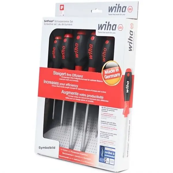 WIHA SERIE DI 6 GIRAVITI A TAGLIO E A CROCE MOD. SOFTFINISH