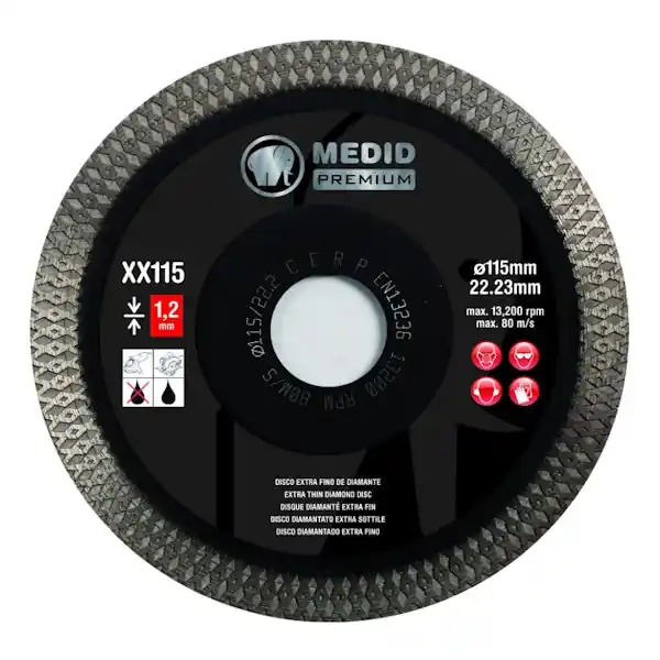 MEDID DISCO DIAMANTATO EXTRA SOTTILE D.MM115X22,23 PREMIUM ART. XX115
