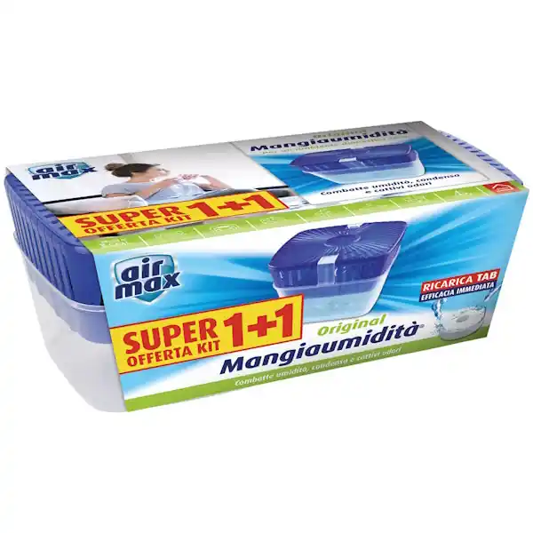 UHU AIR MAX MANGIAUMIDITA‘ 1 + 1 DA GR.450 + RICARICA TAB GR.450