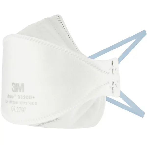 3M RESPIRATORE MONOUSO AURA 9320+ CLASSE FFP2 SENZA VALVOLA CONF. PZ20*