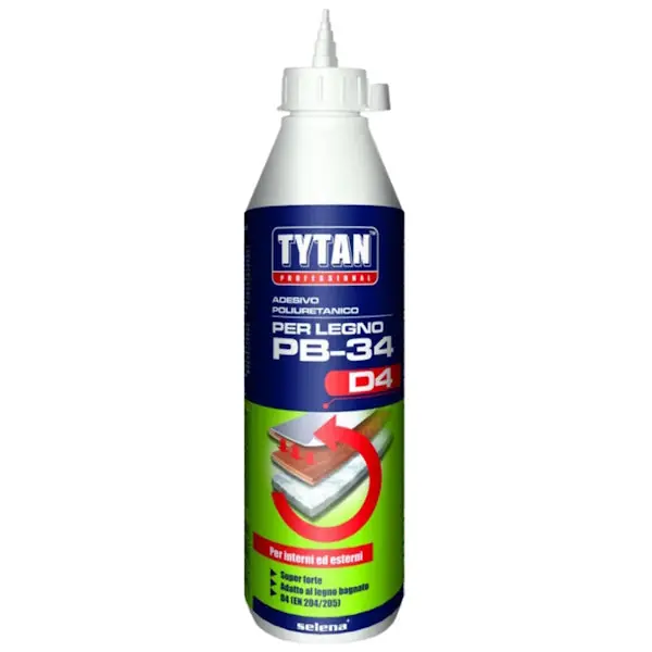 TYTAN ADESIVO POLIURETANICO PER LEGNO PB-34 CLASSE D4 FLACONE DA GR 800
